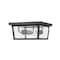 Z-Lite Beacon 3 Light Outdoor Flush Ceiling Mount Fixture, Oil Rubbed Bronze & Clear Beveled 568F-ORB - alternate 5